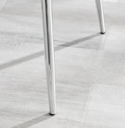 FurnitureboxUK Set of 2 Nora Deep Padded Luxurious Dining Chairs Upholstered In Soft Velvet With Chrome Legs in Blue - thumbnail 5