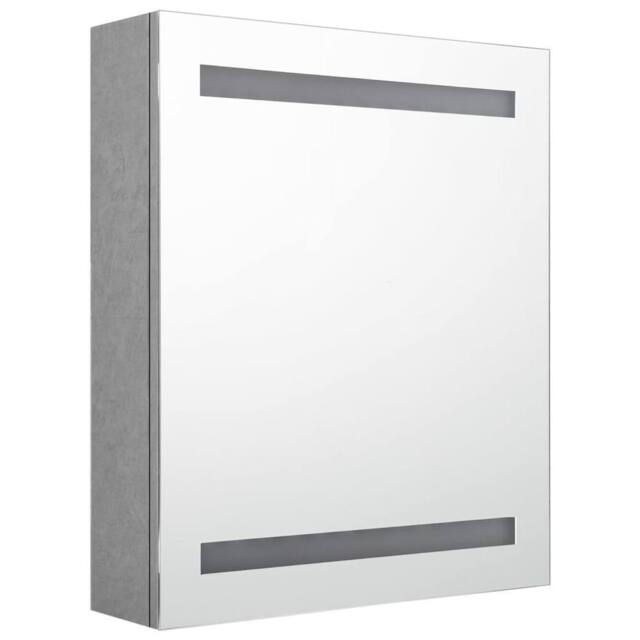 Berkfield Home LED Bathroom Mirror Cabinet Concrete Grey 50x14x60 cm - Size: 50 x 14 x 60 cm - image 1