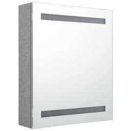 Berkfield Home LED Bathroom Mirror Cabinet Concrete Grey 50x14x60 cm - Size: 50 x 14 x 60 cm