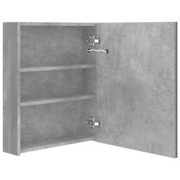 Berkfield Home LED Bathroom Mirror Cabinet Concrete Grey 50x14x60 cm - Size: 50 x 14 x 60 cm - thumbnail 5