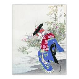 "Artery8 The Fox Spirit Geisha Dance Vintage Japan Wall Art Print Gekko - Size: W24"" x H32""" - thumbnail 1