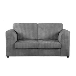Furnishings For Less UK Luxor Jumbo Cord 2 + 1 + 1 Fabric 3 Piece Sofa Suite - Fullback in Grey - thumbnail 2
