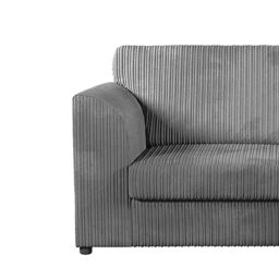Furnishings For Less UK Luxor Jumbo Cord 2 + 1 + 1 Fabric 3 Piece Sofa Suite - Fullback in Grey - thumbnail 4