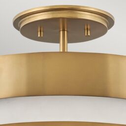 Netlighting Hinkley Echelon Cylindrical Ceiling Light Heritage Brass in Yellow - thumbnail 2