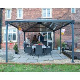Palram Martinique 5000 Garden Gazebo - L493.1 x W359.3 x H286.1 cm - Grey - thumbnail 2