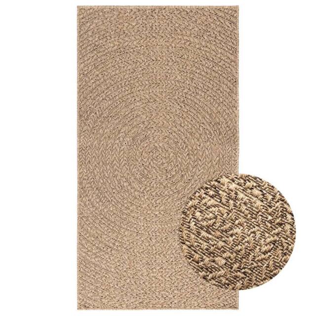 Berkfield Home Rug 80x150 cm Jute Look Indoor & Outdoor in Brown - Size: 100 cm diameter - image 1