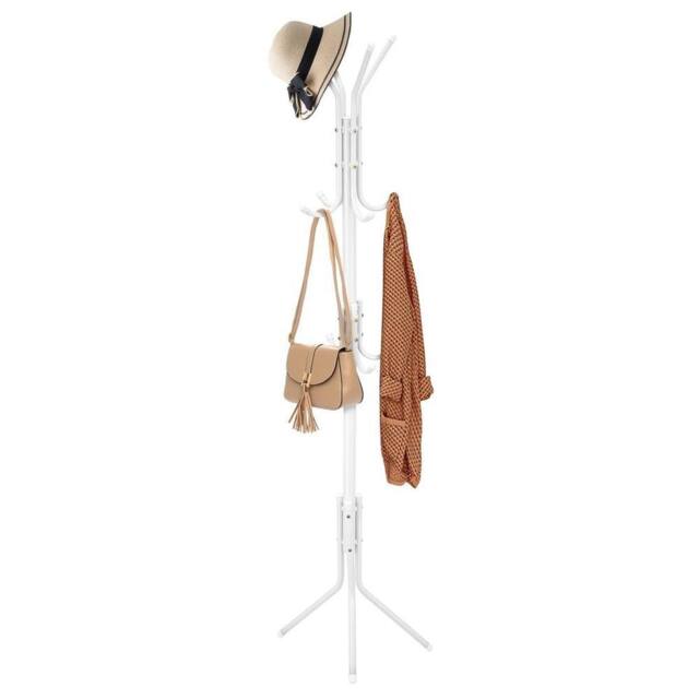Kelvenix White 12 Hooks Clothes Hanger Coat Stand - image 1
