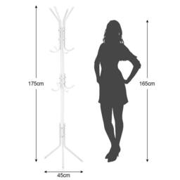 Kelvenix White 12 Hooks Clothes Hanger Coat Stand - thumbnail 2
