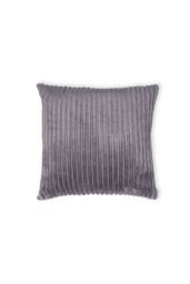 BHS Luxury Ribbon Velvet Cushion in Grey - Size: 45 cm x 45 cm - thumbnail 2