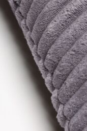 BHS Luxury Ribbon Velvet Cushion in Grey - Size: 45 cm x 45 cm - thumbnail 4