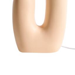 Wyld and Coco Table Lamp - Beige Resin U-Shaped Base Double Glass Globe Shades - thumbnail 7