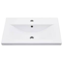 Berkfield Home Elegant Bathroom Washbasin Frame with Built-in Basin Black Iron - thumbnail 6