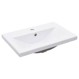 Berkfield Home Elegant Bathroom Washbasin Frame with Built-in Basin Black Iron - thumbnail 5