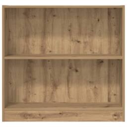 Berkfield Home Decorative Bookcase Artisian Oak 80x24x76 cm Engineered Wood in Brown - Size: 80 x 24 x 76 cm - thumbnail 5