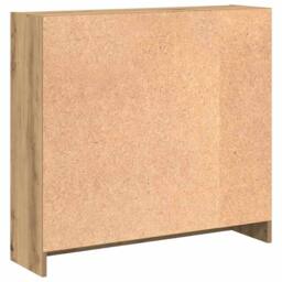 Berkfield Home Decorative Bookcase Artisian Oak 80x24x76 cm Engineered Wood in Brown - Size: 80 x 24 x 76 cm - thumbnail 7