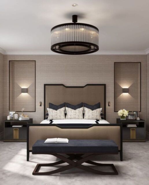 HOB Furniture Washington Curve Bed, Luxury French Velvet, Mink in Light Brown - Size: King