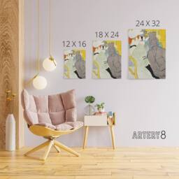 "Artery8 Englishman at the Moulin Rouge Canvas Wall Art Print Lautrec - Size: W18"" x H24""" - thumbnail 4