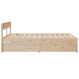 Berkfield Home Bed Frame without Mattress 140x200 cm Solid Wood Pine in Light Brown - thumbnail 5