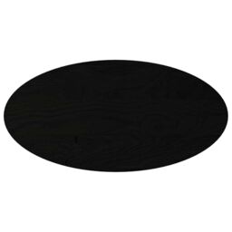 Berkfield Home Table Top Dark Brown 100x50x4 cm Solid Wood Oak Oval - Size: 100 x 50 x 4 cm - thumbnail 2