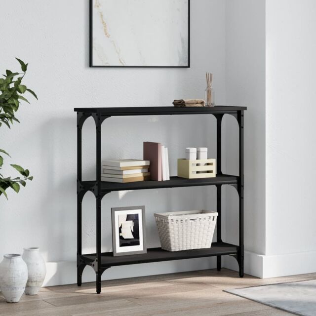 Berkfield Home Console Table Black 75x22.5x75 cm Engineered Wood - image 1