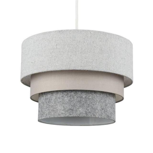 SPETLEK Lamp Shade For Ceiling Grey Tier Light Shade Add LED Bulb - image 1