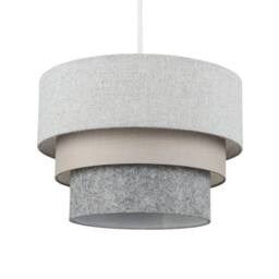 SPETLEK Lamp Shade For Ceiling Grey Tier Light Shade Add LED Bulb
