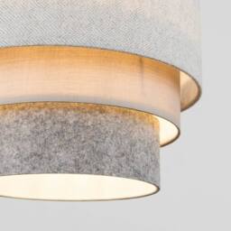 SPETLEK Lamp Shade For Ceiling Grey Tier Light Shade Add LED Bulb - thumbnail 3