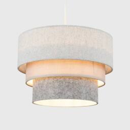 SPETLEK Lamp Shade For Ceiling Grey Tier Light Shade Add LED Bulb - thumbnail 2