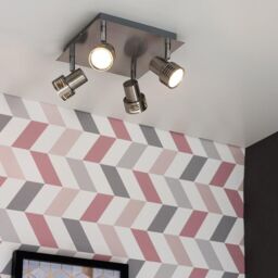 ValueLights Spotlight 4 Way Silver Ceiling Bar Spotlight - thumbnail 5