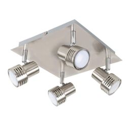 ValueLights Spotlight 4 Way Silver Ceiling Bar Spotlight - thumbnail 1