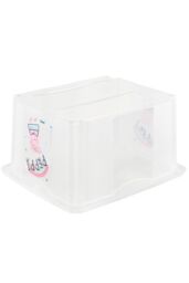 Keeeper Set of 2 Peppa Pig Turn Around Stackable Box 24 Litre with Lid - Natural Transparent in Clear - thumbnail 4