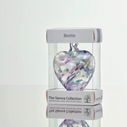 Sienna Glass 8cm Friendship Heart Bestie Pearl in Purple - thumbnail 5