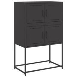 Berkfield Home Sideboard Black 68.5x38.5x107 cm Steel - thumbnail 1