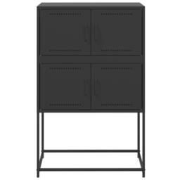 Berkfield Home Sideboard Black 68.5x38.5x107 cm Steel - thumbnail 6