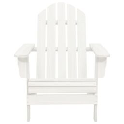 Berkfield Home Garden Adirondack Chair with Table Solid Fir Wood White - thumbnail 6