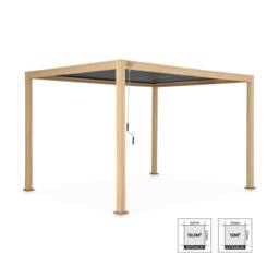 sweeek Louvered pergola aluminium 4 x 3m in Light Brown - thumbnail 2