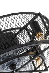 Living and Home Metal Industrial Black Fan Ceiling Light - thumbnail 6