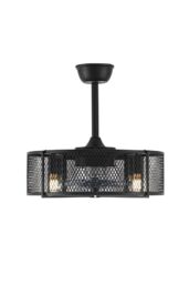 Living and Home Metal Industrial Black Fan Ceiling Light - thumbnail 5