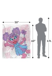 Sesame Street Big Abby On The Street Silky Touch Super Soft Throw Blanket 152 X 127 cm in White - thumbnail 5
