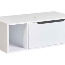 Wyld and Coco Wall-Mounted Bathroom Cabinet White Marble MDP 80 x 40 cm Fluted Front - thumbnail 2