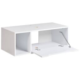 Wyld and Coco Wall-Mounted Bathroom Cabinet White Marble MDP 80 x 40 cm Fluted Front - thumbnail 4