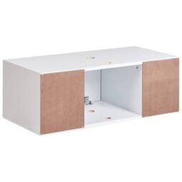 Wyld and Coco Wall-Mounted Bathroom Cabinet White Marble MDP 80 x 40 cm Fluted Front - thumbnail 6