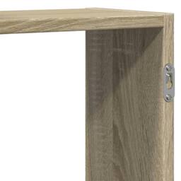 Berkfield Home Wall Shelf Sonoma Oak 129x18x42 cm Engineered Wood in Light Tan - Size: 129 x 18 x 42 cm - thumbnail 8