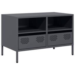 Berkfield Home TV Cabinet Anthracite 68x39x43.5 cm Cold-rolled Steel in Dark Grey - thumbnail 1