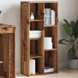 Berkfield Home Book Cabinet Old Wood 50x25x104 cm in Brown - Size: 50 x 25 x 104 cm - thumbnail 4