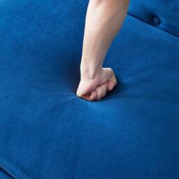 BTM Velvet Chaise Lounge with Storage & Pillow, Right Armrest in Blue - Size: 1 Pack - thumbnail 7