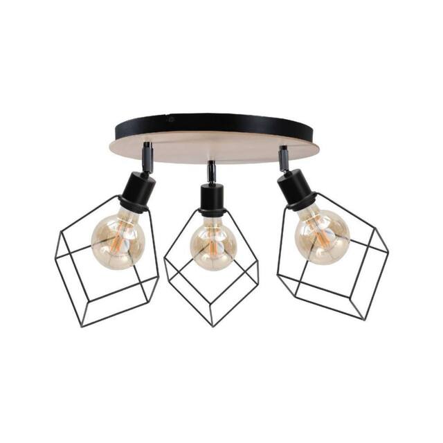 Netlighting Ruben Ceiling Spotlight Clusters Wood 32cm 3x E27 in Brown