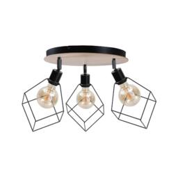 Netlighting Ruben Ceiling Spotlight Clusters Wood 32cm 3x E27 in Brown