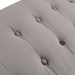 Comfy Living Ltd Plush Velvet Sofa Bed In Various Colours With Gold Metal Legs in Grey - thumbnail 6