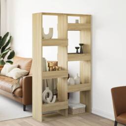 Berkfield Home Room Divider Sonoma Oak 100x33x175 cm Engineered Wood in Light Brown - Size: 100 x 33 x 175 cm - thumbnail 2